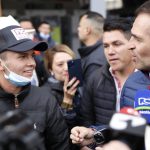 Federico estuvo en plaza pública en la Plaza Mártires