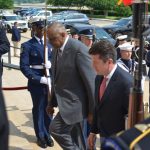 El ministro de Defensa de Colombia, Diego Molano, fue recibido en el Pentágono por su homólogo estadounidense, Lloyd Austin