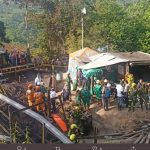 En desarrollo de las labores de búsqueda en la mina de carbón La Mestiza, en el municipio de El Zulia.Foto Defensa Civil Colombiana