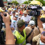 Rodo Hernández a su llegada a Barranquilla