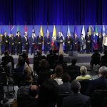 Veinte países americanos, entre ellos Estados Unidos, México y varias naciones centroamericanas, se unieron este viernes en una declaración con compromisos concretos para contener la crisis migratoria de la región. EFE/ Alberto Valdes