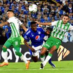 Millonarios F.C. y Atlético Nacional en partido por la apertura cuadrangulares grupo A fecha 5 de la Liga BetPlay DIMAYOR I 2022 jugado en el estadio Estadio Nemesio Camacho El Campín de la ciudad de Bogotá. Foto: VizzorImage / Felipe Caicedo / Staff