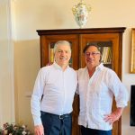 Encuentro entre el presidente electo de Colombia, Gustavo Petro y el jefe del Partido Liberal, Expresidente de Colombia, Cesar Gaviria Trujillo.Foto Partido Liberal