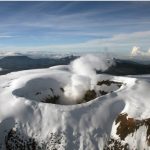 Actividad del volcán Nevado del Ruiz, 5 de agosto de 2022, 21:00 . Foto Servicio Geológico Colombiano (SGC).