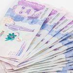 Wad of Fifty Thousand Colombian Pesos Bills Issued on 2017