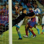 Unión Magdalena volvió a ganar, pues este sábado se impuso 1-0 a Jaguares en el estadio Sierra Nevada de Santa Marta, y llegó a 24 puntos en la tabla de posiciones, igualando así la línea de Millonarios que se vio obligado a postergar su duelo. Foto DIMAYOR