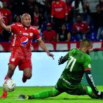 América de Cali reencontró el camino del triunfo tras dos derrotas consecutivas, luego de vencer 2-0 a Patriotas de Boyacá en el estadio Pascual Guerrero, por la fecha 12 de la Liga Colombiana. El triunfo regresó a los vallecaucanos a los primeros lugares de la tabla. Foto Dimayor