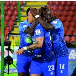 Jugadores del Deportivo Pereira celebran gol en la victoria ante el Deportes Tolima. Foto Dimayor