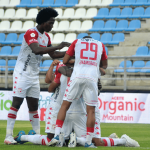 Celebtación de la victoria del Independiente santa Fé ante el Unión Magdalena en partido por la fecha 14 de la Liga.Foto Dimayor