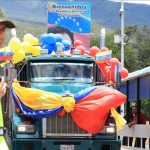 Colombia y Venezuela reabren su frontera común tras años de difíciles lazos bilaterales Una ceremonia para marcar la reapertura de la frontera entre Colombia y Venezuela se lleva a cabo en el Puente Internacional Simón Bolívar en Cúcuta, Norte de Santander, el 26 de septiembre de 2022. Foto Mintransporte