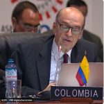 Canciller Alvaro Leyva Duran interviene en la 52 Asamblea de la OEA