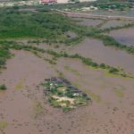 Inundaciones en Uribia en La Guajira. Foto: Presidencia.