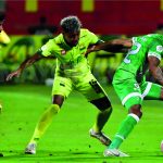 Bucaramanga consiguió un triunfo clave para seguir aferrado a las matemáticas y conservar la posibilidad de clasificar a los cuadrangulares finales, luego de vencer en su estadio 3-1 a La Equidad, en juego por la fecha 18 del fútbol colombiano. Foto Dimayor