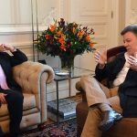 Gustavo Petro y Juan Manuel Santos (Foto archivo)