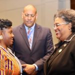 Vicepresidenta Francia Márquez Mina, se reunió con la Primera Ministra de la República de Barbados en el marco de la COP27 en Egipto Foto Darwin Torres