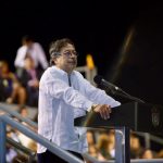 Presidente Gustavo Petro durante la ceremonia de ascenso de 134 profesionales al grado de subtenientes de los cursos número 95 regular y administrativo de oficiales de la Fuerza Aérea Colombiana (FAC). Foto Presidencia