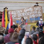 La ministra de Ambiente y Desarrollo Sostenible, Susana Muhamad de visita en los Santanderes. Foto Ministerio de Ambiente.