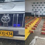 Hallan coaína en carro de UNP en el Cauca.Cortesía Unidad Nacional de Protección