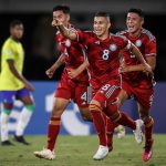 Al 31 minuto el trabajo de la 'tricolor' dio sus frutos, con un golazo de Gustavo Puerta de media distancia, con pase de Caraballo