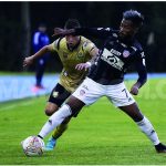 Águilas Doradas y Junior empataron 1-1 en el estadio Alberto Grisales de Rionegro, partido debut de ambos equipos en la Liga colombiana 2023-I. Foto Dimayor