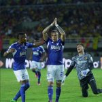 Otro de los refuerzos de Millonarios que se estrenó con gol fue Leonardo Castro quien debutó de azul con doblete y cumpliendo con la denominada ‘ley del ex’.Foto Millonarios