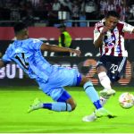 Junior y Unión Magdalena empataron 0-0 en un clásico costeño donde hubo faltas, lucha uno a uno, expulsados, amonestados pero no hubo goles. Foto Dimayor