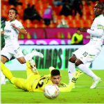 Atlético Nacional y Deportivo Cali protagonizaron un partidazo en el cierre de la jornada dominical, duelo válido por la fecha 4 de la Liga Colombiana. En el Atanasio Girardot de Medellín, el duelo de verdes terminó igualado a un tanto. Foto Dimayor