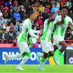 Yerson Cándelo. El lateral de Nacional  aprovechó un rebote cerca al área rival y sacó un remate de media distancia que se clavó en todo el ángulo del arco de Deportivo Pasto .Foto Dimayor