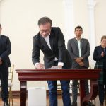 Presidente Gustavo Petro, durante la radicación de la Reforma Pensiona