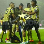 Águilas Doradas abrió el marcador a los 33 minutos tras una sucesión de errores defensivos de Envigado.Foto Dimayor
