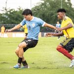 Selección de Uruguay vs. Selección Colombia en el Sudamericano Sub-17 / Foto: @Uruguay