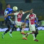 Independiente Santa Fe derrotó por 1-0 al líder Boyacá Chicó en la continuidad del Apertura de la Liga BetPlay.