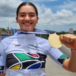 Angie Londoño campeona de la prueba de ruta juvenil femenina