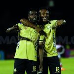 Águilas Doradas que derrotó 3-1 a Independiente Santa Fe, en calidad de local, en el estadio Alberto Grisales, en juego correspondiente a la jornada 16 del Torneo Apertura de la Liga colombiana. Foto Dimayor