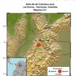 Temblo fuerte en Colombia hoy 28 052023.Foto Servicio Geologico Colombiano