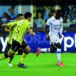 Alianza Petrolera, el equipo sensación del cuadrangular A de Liga BetPlay 2023-I se enfrentó a Deportivo Pasto en el estadio Daniel Villa Zapata por la fecha 4 de esa zona. Al final, el partido terminó 1-0 para los locales, quienes siguen soñando con la gran final. Foto Dimayor