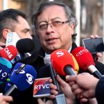 Periodistas cubren información del presidente Gustavo Petro.Foto Presidencia