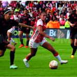 Imágenes del partido que América de Cali disputo ante Independiente Santa Fe en el partido de ida de la Gran Final de la Liga Femenina 2023.Foto Dimayor