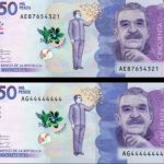Billete de 50 mil pesos en Colombia