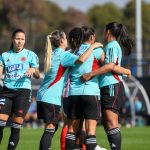 Las jugadoras de la Selección Colombia durante su partido amistoso frente a China / FCF.