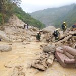 Avalancha en Quetame, Cundinamarca.Foto FF.MM