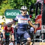 Kasper Asgreen celebra la victoria en la etapa 18 del Tour de Francia .Foto © A.S.O. / Pauline Ballet