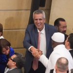 El Ministro del Interior ,Luis Fernando Velasco en la instalación del Congreso