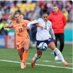 Roord abrió el marcador para Países Bajos, pero Horan llegó al rescate y salvó a Estados Unidos. Foto FIFA