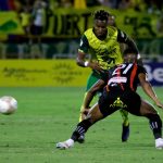 Atlético Huila derrotó 2-0 al Deportivo Pereira  jugando con diez hombres casi todo el partido.Foto Dimayor