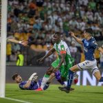 Atlético Nacional venció 4-2 a Racing este jueves y tomó la ventaja en el enfrentamiento palpitante entre dos excampeones por los octavos de final de la Copa Libertadores, a definirse la próxima semana en Argentina.Foto Conmebol Libertadores