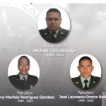 Los miembros de la Policia Nacional Asesinaddos 
 en Morales, cauca fueron identificados como subintendente Michael Luis León Aja; la patrullera Eimy Marllely Rodríguez Gamboa y el patrullero José Laureano Orozco Bedoya,