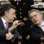 Álvaro Uribe y Juan Manuel Santos