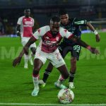 A Santa Fe le bastó con un autogol de Junior para ganar 'tranqui' en El Campín. Foto Dimayor