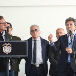 El Presidente  Gustavo Petro y la Alcaldesa Claudia López en el Consejo de Seguridad en Kennedy.Foto Presidencia de la República.